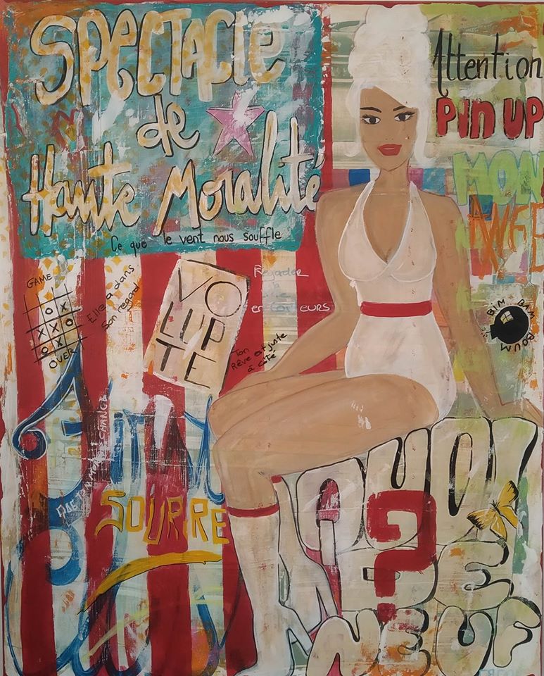 Attention Pin Up  100x81cm 700€